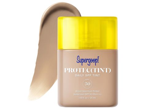 Check out this product at Sephora.com - Supergoop! Protec(tint) Daily SPF Tint SPF 50 Sunscreen Skin Tint with Hyaluronic Acid and Ectoin - 24N Tinted Sunscreen, Skin Tint, Tinted Spf, Dior Makeup, Sunscreen Spf 50, Foundation Shades, Skin Serum, Makeup Items, Spf 50