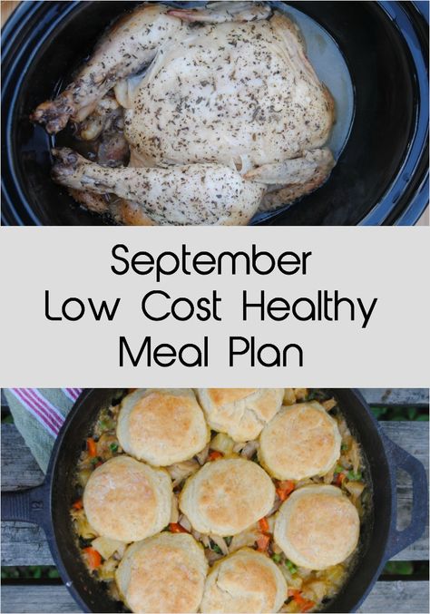 Back by popular demand, we have more frugal meal plans that are made with healthy ingredients.  Save money, meal plan, and eat well. Low Cost Healthy Meals, September Meal Plan, Vegetarian Meal Plans, Healthy Food On A Budget, Real Food Meal Plan, Cheap Meals To Make, Frugal Meal Planning, Low Cost Meals, Meal Planning On A Budget