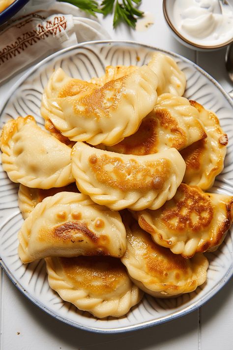 Traditional Polish Pierogi: A Beloved Family Recipe Chicken Perogies Recipe, Sweet Cheese Perogies Recipe, Pirogi Recipes, Polish Haluski Recipe, Polish Pierogi Dough Recipe, Polish Pierogi Recipe, Cheese Perogies Recipe, Polish Food Traditional, Pierogies Homemade