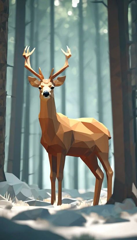 Low Poly Art Illustration, Low Poly Forest, Low Poly Animals, Class Board, Health Posters, Poly Art, Senior Project, Low Poly Art, In The Forest