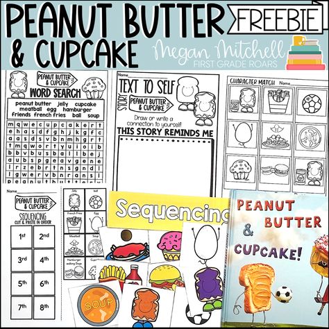 Peanut Butter And Cupcake Activities, Friendship Theme Preschool Activities Lesson Plans, Preschool Friendship Activities Lesson Plans, Peanut Butter And Cupcake Book Activity, Preschool Books About Friendship, Picture Books About Friendship, Megan Mitchell, Book Cupcakes, Peanut Butter Cupcakes