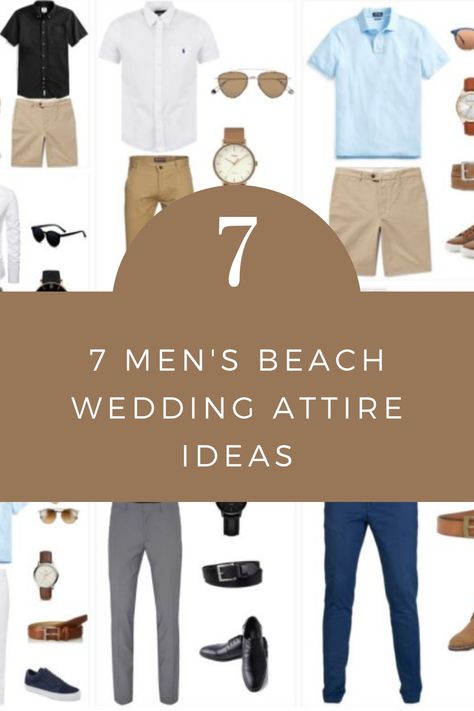 Invited to a destination or beach wedding and not sure what to wear? You know it’ll be too warm for a full suit, but don’t know how dressed down to go. Or, on the other hand, you may be thinking of wearing shorts, but don’t know if that’s appropriate. Here I offer more advice on how to navigate your outfit and offer 7 men’s beach wedding attire ideas for you. Florida Wedding Outfit Guest Men, Men’s Hawaiian Wedding Outfit, Men’s Casual Beach Wedding Guest Attire, Mens Formal Beach Wedding Attire, Men’s Beach Wedding Guest Outfit, Men’s Casual Beach Wedding Attire, Men’s Beach Formal, Island Wedding Guest Outfit Men, Men’s Attire Beach Wedding