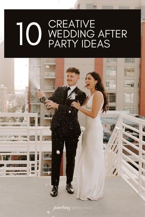 Want to keep the party going even after the wedding has ended? We're rounding up 10 creative wedding after party ideas your guests will love l Image by Ash Gabes Photography Day After Wedding Party Ideas, Happy Ever After Party, After Wedding Party Ideas, After Party Wedding Ideas, Happily Ever After Party Ideas, Elopement After Party Ideas, Wedding After Party Ideas, After Party Ideas, After Wedding Party