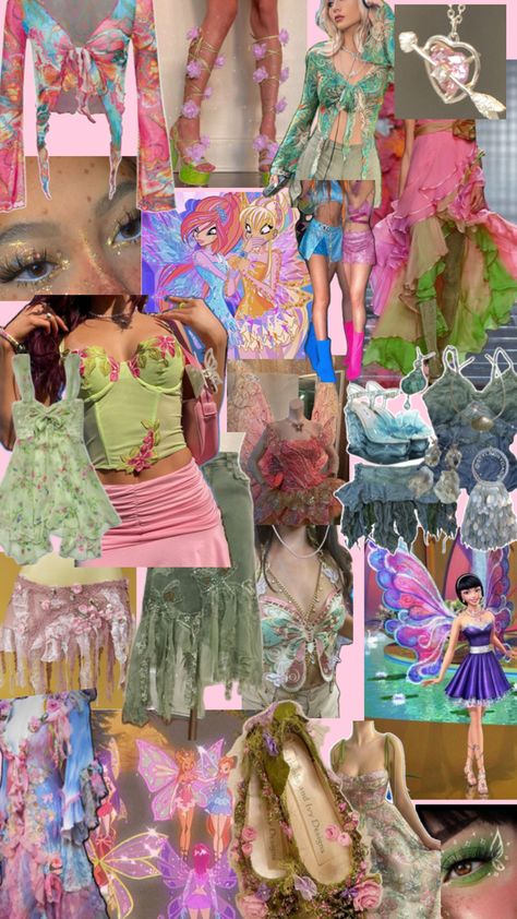 #aestethic #fairy #outfit #fairyoutfit #cute Flora Outfits, Seventeenth Birthday, Fairy Outfit, Fairy Clothes, Y2k Fairy, Fairy Parties, Winx Club, Club Outfits, Outfits Aesthetic