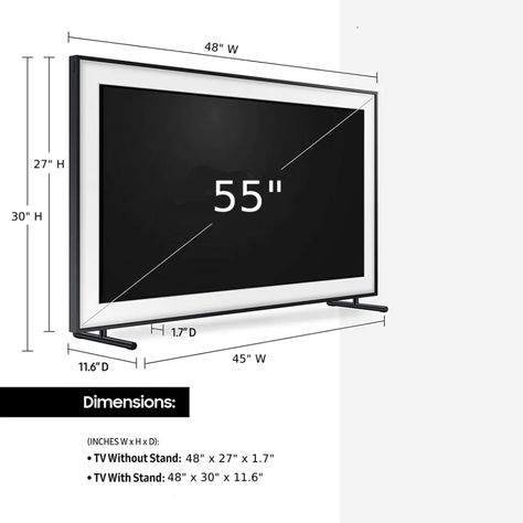 How wide is a 55 inch TV: 55 inch TV dimensions | Splaitor Tv Dimensions, Tv Without Stand, Tv Height, 55 Inch Tv, Tv Unit Design Modern, Tv Unit Interior Design, Love Couple Wallpaper, Best Friend Thoughts, Tv Size