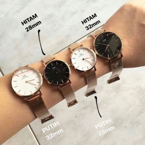 Daniel Wellington Watch Women, Stylish Watches For Girls, Batik Clothing, Pretty Watches, Pin Box, Daniel Wellington Watch, Couple Watch, Hand Watch, Daily Pictures