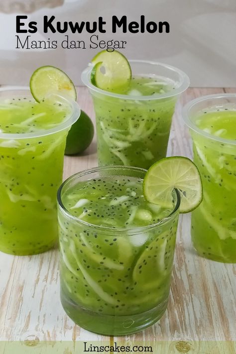 Resep es kuwut melon manis segar, resep minuman segar untuk takjil Es Timun Serut Selasih, Es Timun Serut, Es Kuwut Timun, Menu Takjil Buka Puasa, Takjil Buka Puasa Aesthetic, Fresh Drink Recipes, Easy Milkshake, Takjil Buka Puasa, Minuman Aesthetic