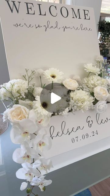 Chls Studio on Instagram: "I see it, I like it, I want it, I (and husband) make it. I was drawn to the flower box welcome sign style as soon as it landed on my Pinterest feed 👏🏻 it’s such a cute way of welcoming your guests.

If you’re local on the Gold Coast, you can hire out this beauty! I can customise the details to suit what you need & it comes with the neutral faux flowers too. DM me or comment if you’re interested!

•
•
•
•
#weddingwelcomesign #weddingdecor #weddingstyles #bridestobe #weddingseason #weddingdesign #flowerboxwelcomesign #eventsignage #weddingsignage #welcomesign #weddingdiy #weddingtips #weddingstyling #weddingideas #weddingsignhire #weddinghiregoldcoast #goldcoastweddings #misstomrs #mrstobe #2024brides #2025brides" Flower Box Sign, Flower Box Welcome Sign, 68th Birthday, 68 Birthday, Pinterest Feed, Event Signage, Wedding Hire, Flower Box, I See It