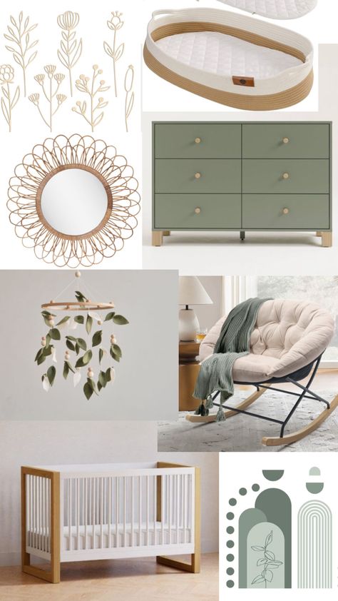 Sage And Gold Nursery, Nursery Sage Green, Nursery Sage, Sage Green Nursery, Gold Nursery, Green Nursery, Sage Green, Castle, Nursery