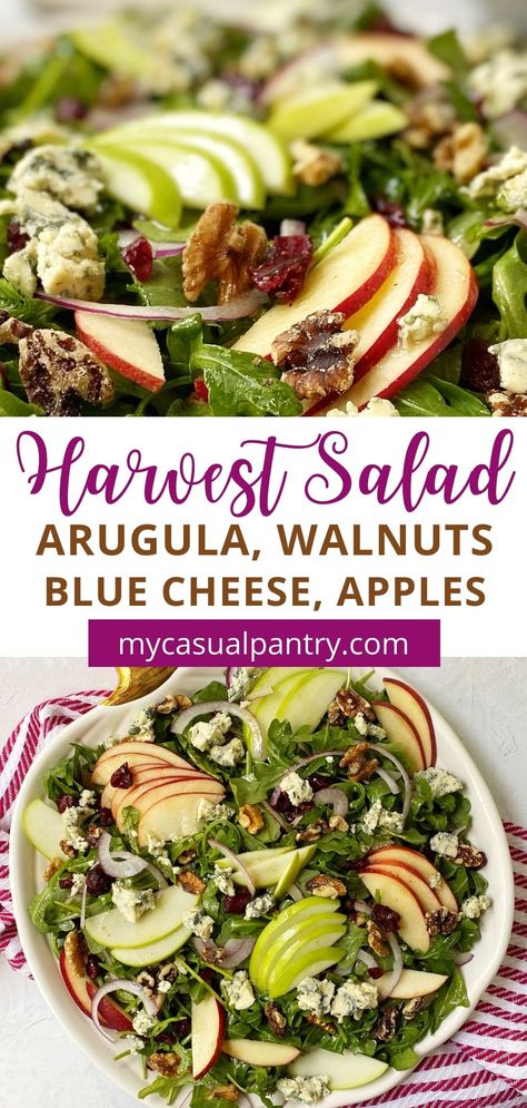 Blue Cheese Vinaigrette Salad, Fall Salad With Blue Cheese, Salad Blue Cheese Crumbles, Blue Cheese Cranberry Salad, Arugula Blue Cheese Salad, Blue Cheese And Walnut Salad, Blue Cheese Recipes Salad, Apple Walnut Blue Cheese Salad, Arugula Apple Walnut Salad