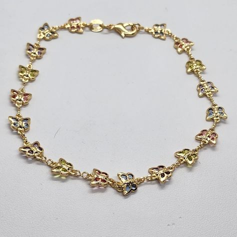 Brand New Brazilian 18k Gold Filled Multi Butterflies Anklet Make An Unforgettable Statement With This Stunning Brazilian 18k Gold Filled Multi Butterflies Anklet! Featuring Multi-Colored Butterflies And A 10" Chain Length, This Luxurious Jewelry Piece Is Sure To Draw Admiring Glances. Plus, It's Crafted To Stand The Test Of Time - It Won't Tarnish And Will Stay Beautiful For Years With Proper Care. Come Complete With Its Own Free Jewelry Bag! Who Said Luxury Can't Be Affordable? Brazilian Jewelry, Dope Jewelry Accessories, Butterfly Anklet, Luxurious Jewelry, Dope Jewelry, Jewelry Bag, Who Said, Jewelry Bags, Free Jewelry