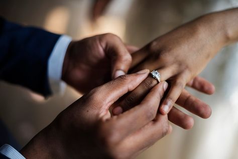 Photo groom put on wedding ring bride ha... | Premium Photo #Freepik #photo #couple-ring #newlyweds #bride-groom #wedding-people Ring Movie, Wedding Photography Guide, Bride Ring, Wedding Ceremony Script, Wedding Script, Wedding Ceremony Ideas, Movie Quote, Wedding Dress Pictures, Engagement Ring Sizes