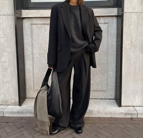 Oversized Blazer Outfit, Knitted Dress Outfit, Vegan Leather Midi Skirt, Oversized Blazers, Teen Trends, Slip Skirts, Roll Neck Sweater, Oversize Knit, Oversized Knitted Sweaters