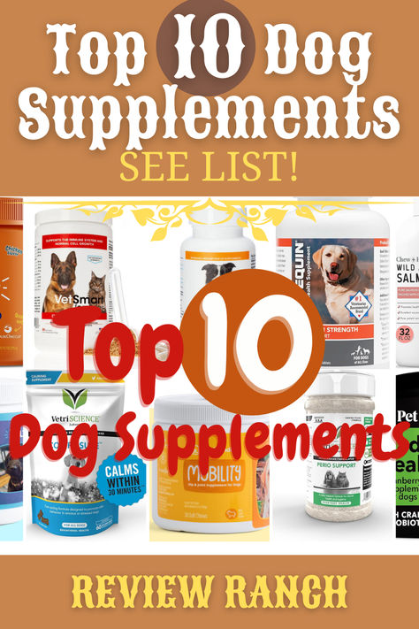 Looking to keep your dog happy and healthy? This here blog brings you a helpful list of the top 10 dog supplements and why they're crucial for your canine's health. We've got dog health supplements for all these categories: Best Overall, Best for Joint Support, Best Immune Support, Best for Calming, Best for Mobility, Best for Heart, Best for Urinary Problems, Best Value Multivitamin, Best Dental Care, and Best Probiotic. If any of these pique your interest, come on over and check out our blog! Dog Vitamins Best, Dog Food Supplements, Vitamins For Dogs, Best Dog Supplements, Vitamins For Heart Health, Dog Probiotics, Supplements For Muscle Growth, Supplements For Dogs, Dog Vitamins