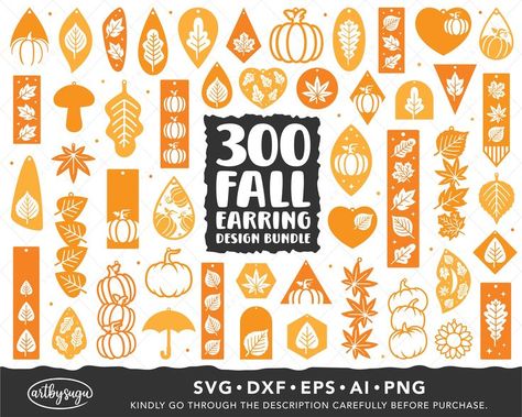 Get ready for fall with our leather earrings featuring leaf designs. Perfect for adding a seasonal touch to your accessories while showcasing your creative style! Earring Templates, Earrings Svg, Earring Svg, Leaf Earring, Laser Cut Earrings, Pumpkin Earrings, Fall Leaf, Fall Earrings, Circuit Design