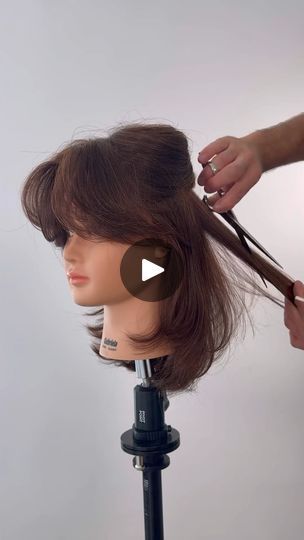 Wolf Cut Bangs Tutorial, Wolf Bangs, Wolf Cut Tutorial, Wolf Cut Bangs, Cut Bangs Tutorial, Straight And Wavy Hair, A Wolf Cut, Bangs Tutorial, Point Cut