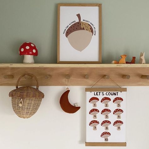 Kids Decor • Nursery Prints on Instagram: "Woodland prints 🍄🍂🍁 . . #woodlandnursery #nurseryprints #nurserywallart #kidsprints #kidswallart #kidsposters #mumsinbusiness #mumssupportingmums #mumsofinstagramuk #mumsofinsta #kidsroomdecor #woodlandtheme #kidsroomstyling #playroomprints #woodlanddecor #playroominspo #kidsroominspo #kidsroomideas #scandikidsroom #scandikidsprints #woodlandthemenursery #mumlife #mumsuk #homeinspo #kidsroominspo #forestnursery #playroomstyling #newprints #woodlandpr Woodland Mushroom Nursery, Mushroom Forest Nursery, Mushroom Nursery Theme, Toadstool Nursery, Mushroom Themed Nursery, Mushroom Nursery Decor, Mushroom Baby Nursery, Vintage Woodland Nursery, Squirrel Nursery