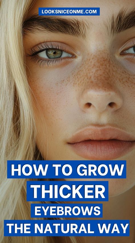 Transform your eyebrows with these easy, natural growth hacks! Learn how regular care and natural ingredients like castor oil and vitamin E can give you fuller brows in no time. 🌼✨ #BrowCare #NaturalBeauty #ThickerBrows Thick Eyebrows Natural, Castor Oil Eyebrows, Thicker Eyebrows Naturally, Natural Eyebrows Growth, Grow Eyebrows Thicker, Thicker Eyebrows, Brow Care, Eyebrow Growth, Full Brows