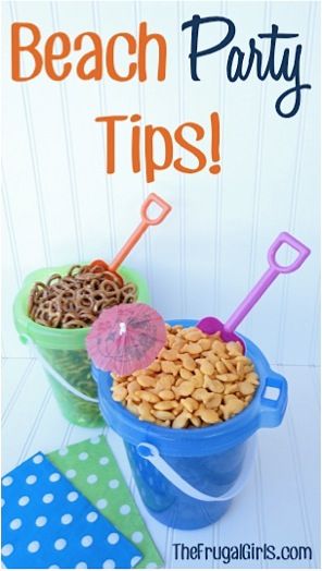 8 Fun Beach Party Ideas and Tips! ~ from TheFrugalGirls.com #beach #parties--------------------- I like the buckets idea and the crabby sandwich idea! ~ N Beach Party Ideas, Beach Theme Birthday, Beach Birthday Party, Luau Birthday Party, Frugal Girls, Outfit 2020, Fiesta Tropical, Party Tips, Party Aesthetic