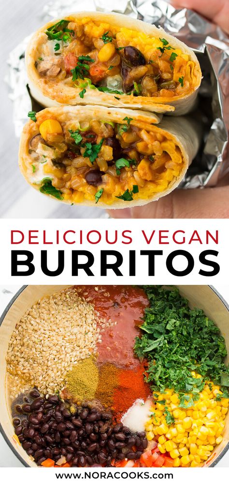 Vegan Burritos, Recipes Instapot, Vegan Instant Pot Recipes, Vegan Burrito, Vegan Mexican Recipes, Wfpb Recipes, Plant Based Diet Recipes, Instant Pot Dinner Recipes, Latin Food