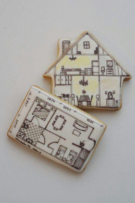 Architecture Cake, House Cookies, Christmas Cookies Gift, Paint Cookies, Sugar Cookie Designs, Pretty Cookies, Beautiful Cookies, Cookie Inspiration, Iced Cookies