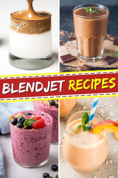 Each of these bright and easy Blendjet recipes is better than the last. From berry smoothies to chocolate milkshakes, these single-serve recipes are delish! Blender Cup Recipes, Recipes For Blend Jet, Blendjet Recipes Smoothies Healthy, Single Serving Smoothie Recipes, Blend Jet Smoothie Recipes, Single Serve Smoothie, Blender Jet Recipes, Magic Bullet Recipes Healthy, Blendjet Recipes Smoothies