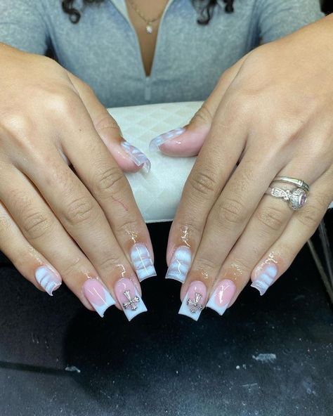 Shorties Nails Square French Tip, Short Nail Inspo Square, Shorties Nails Square, Baddie Nails Short Coffin, Natural Acrylic, Designer Nails, Acrylic Toe Nails, Simple Acrylic, Hard Nails