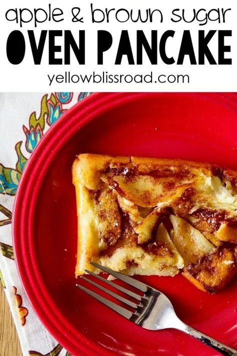 Apple Oven Pancake, Baked Apple Pancake Oven, Dutch Apple Pancake, Baked Apple Pancake, Oven Baked Apple, Oven Pancake, Apple Pancake Recipe, Oven Pancakes, Brunch Bake