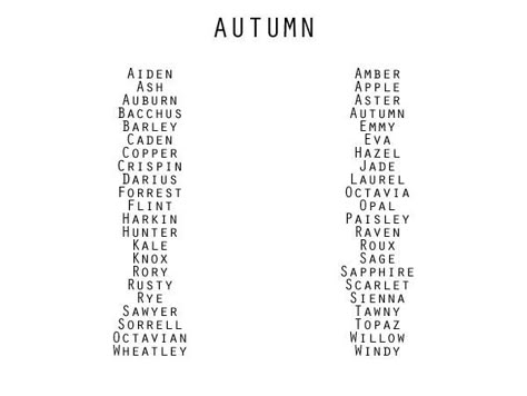 “Seasonal Inspired Names"-- good for naming characters. #writing #names #NaNoWriMo Parenting Jokes, Girls Names, Name Inspiration, Writing Characters, Story Prompts, Book Writing Tips, Writing Resources, Writers Block, Writing Advice