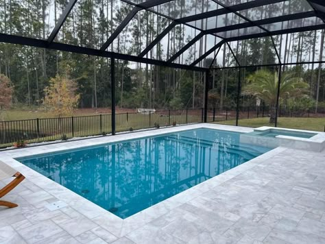 Small Pool With Screen Enclosure, Pools With Screen Enclosures, Florida Pools With Cages, Pool With Screen Enclosure, Pool Enclosure Ideas, Screen Pool Patio Ideas, Swimming Pools Kendrick Lamar, Screened In Pool, Kendrick Lamar Swimming Pools