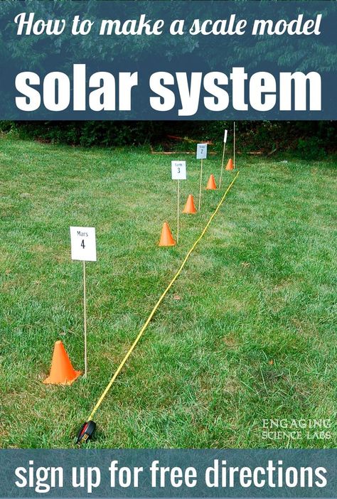 "I love how this model challenges student ideas about the size and distances in our solar system. Earth, the Moon and it's orbit can fit inside the Sun! It's a great project for kids and perfect for a middle school class. And, no, it won't fit in your classroom or even in a football field. Whether you have 6th, 7th, or 8th grade students, all will find this exercise intriguing.  #EngagingScienceLabs, #solarsystem, #astronomy, #middleschoolscience, #tpt Inner And Outer Planets, Astronomy Activities, Planets In Order, Model Of The Solar System, Astronomy Activity, Astronomy Lessons, Planets Activities, Solar System Projects For Kids, Teaching Middle School Science