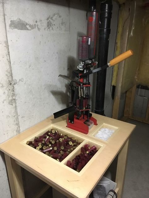 Dillon Reloading, Reloading Table, Reloading Bench Plans, Hunting Organization, Shotshell Reloading, Reloading Data, Reloading Room, Gear Room, Reloading Bench