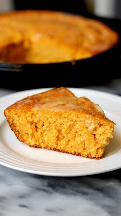 Corn Bread Sweet, Sweet Potato Cornbread Recipes, Cornbread Sweet Potato, Healthy Sweet Potato Cornbread, Sweet Potato Cornbread Vegan, Cast Iron Skillet Cornbread, Sweet Corn Spoon Bread, Iron Skillet Cornbread, Savory Cornbread