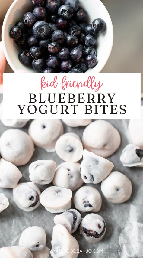 blueberry yogurt bites Yoghurt Covered Blueberries, Yogurt Dipped Blueberries, Greek Yogurt Covered Blueberries, Freeze Yogurt Snack, How To Make Yogurt Covered Blueberries, Frozen Yoghurt Blueberry Bites, Greek Yogurt Covered Pretzels, Diy Baby Yogurt Melts, Frozen Yogurt Covered Blueberries