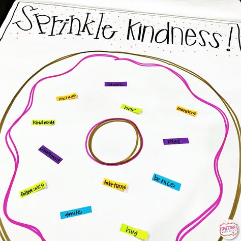 Sprinkle Kindness FREEBIE - Smitten with First Week Of Respect Activities Elementary, Sprinkle Kindness Donut, Sprinkle Kindness, Kindness Lessons, Kindness Ideas, Jelly Donut, Teaching Kindness, Bucket Filler, Kindness Projects