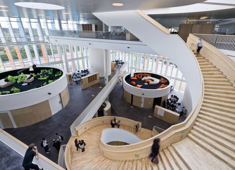 Schools of the Future in Denmark 🇩🇰 – Edtech Europe Tour – Medium Innovative School Design, Backyard Goals, Interior Design Colleges, Future School, School Interior, Interior Design School, Education Architecture, Patio Interior, School Building