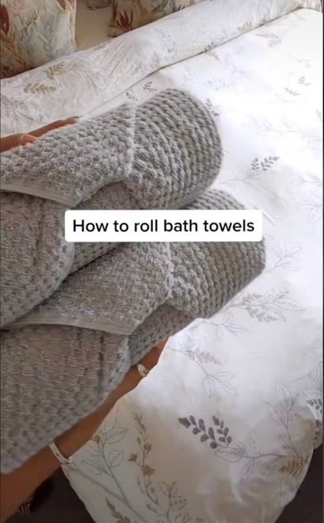 THERE are about a million and one ways out there to fold your towels. But there’s one method that will surely impress any guests you have over. An organizing expert named Natasha of the Effective Spaces TikTok account impressed her followers with a quick and easy towel folding trick. TikTok users love the trick so […] How To Roll A Bathroom Towel, How To Role A Towel, Decorative Folding Towels, How To Roll Bath Sheets, How To Roll A Throw Blanket, Fancy Fold Towels, Ways To Fold A Towel, How To Fold Towels Into Rolls, Folding Towels Videos