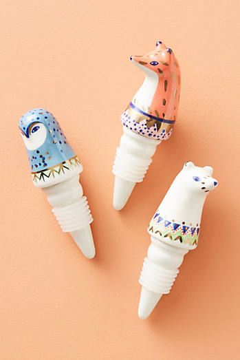 Wine Stopper Diy, Forest Dweller, Pottery Bottles, Stocking Stuffers For Her, Porcelain Animal, 타이포그래피 포스터 디자인, Wine Bottle Stoppers, Ceramics Pottery Art, Bottle Stopper