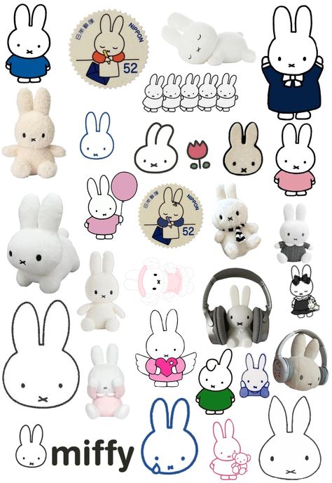 #miffystickerprintable Miffy Sticker Printable, Miffy Printable, Ipad Cover Stickers, Miffy Sticker, Iphone Stickers, Printable Collage Sheet, Graffiti Doodles, Scrapbook Printing, Ipad Kids