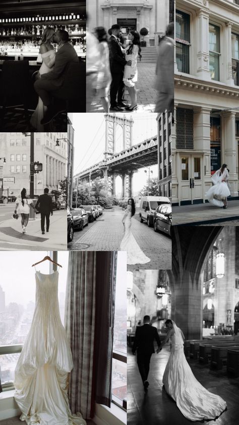 Chic NYC wedding mood board featuring city lights and vintage glamour, perfect for a glamorous urban celebration Rooftop Venue, City Wedding Venues, Electric Energy, Downtown Wedding, Journey Of Love, Urban Oasis, Wedding Aesthetic, Wedding News, Wedding Mood Board