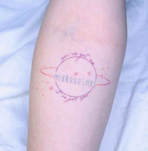 Bts Related Tattoos, Mikrokosmos Tattoo, Bts Tattoo Designs, Bts Tattoo Ideas, Bts Mikrokosmos, Tattoo Bts, Bts Design, Bts Tattoo, Kpop Tattoos