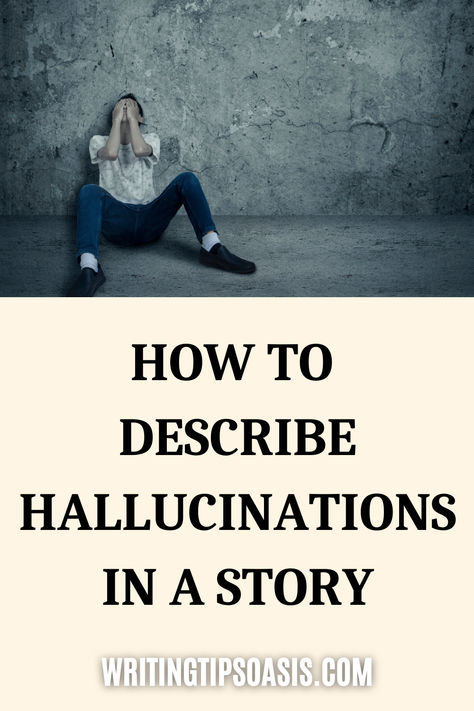 Image of stressed man and title of pin which is how to describe hallucinations in a story. Cute Instagram Story Ideas, Description Ideas, Novel Tips, Writing Inspiration Tips, Writing Plot, Writing Things, Writing Fantasy, Writing Prompts For Writers, Essay Writing Skills