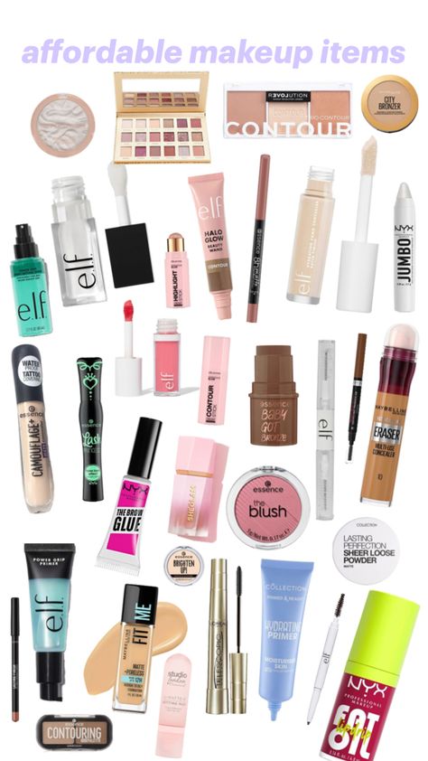 drugstore makeup Good Walmart Makeup, Simple Drugstore Makeup Routine, Dewy Makeup Products Drugstore, Glowy Makeup Products Drugstore, Cheap Drugstore Makeup, Good Drugstore Makeup, Drugstore Contour, Drugstore Makeup Routine, Drugstore Makeup Must Haves