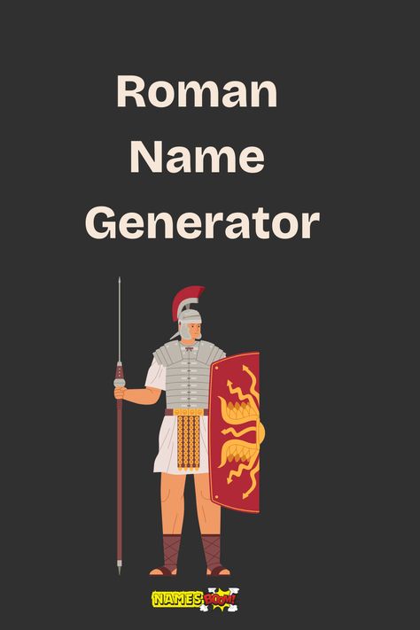 roman name generator Ancient Rome Names, Hero Names Ideas, Royal Name Generator, Character Name Ideas, Ancient Roman Names, Plot Generator, Character Name Generator, Character Generator, Latin Names