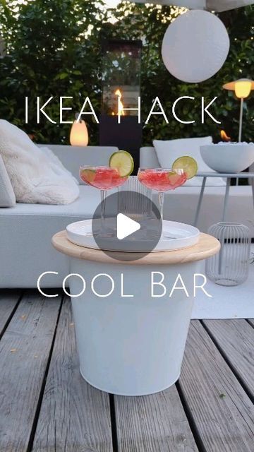 E.  Stübing on Instagram: "IKEA HACK 🇸🇪 ❄️🍹
DIY Cool Bar 🍹🍸🥂🍾🍷
. 
Perfect for the garden. For BBQ and Partys 🎉 
2 in 1 . Bottle cooler 🍾and side table 
So in Love how it turns out. 
.
What do you think? 
Links in my Story 👉 What you need 
for this Diy Cool Bar 🍾🍹
Follow @herzenstimme for more DiYs Hacks and Upcycling ideas❤️
.
Werbung/AD
#diy #ikeahome #ikeahack #ikeahacks #musthaves #coolbar #decorazioni #decoração #diyinspiration  #mygarden #meinschönergarten #gardeninspo #gardenofinstagram  #meinikea #amazonfinds #diyideas #gartenimpressionen #meingartenparadies #summertime
@ikeahack @ikea @ikeahackersofficial @ikeacreativeideas
." Ikea Diy Table, Ikea Garden Hack, Ikea Table Tops, Ikea Garden, Ikea Bar, Ikea Outdoor, Diy Exterior, Diy Side Table, Ikea Hack Ideas