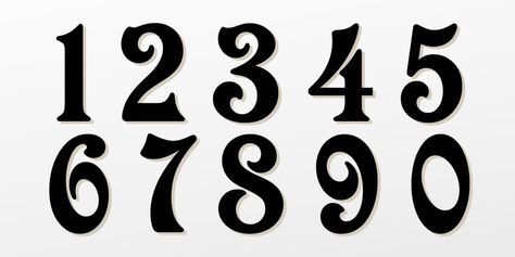 Victorian Fancy Number Fonts Stylish Number Fonts, Fonts Numbers, Fancy Numbers, Graffiti Fonts, Number Fonts, 10 Number, Graffiti Lettering Fonts, Number Stencils, Cursive Script