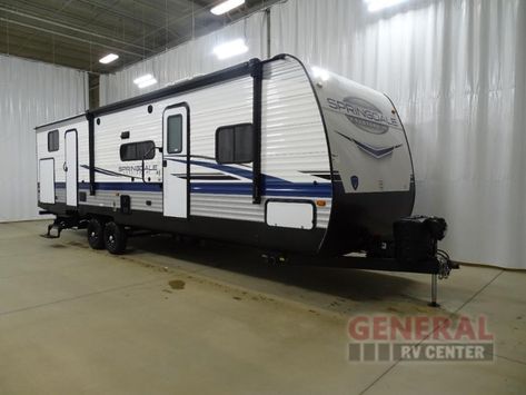 New 2023 Keystone RV Springdale 303BH Travel Trailer at General RV | Huntley, IL | #287322 Entry Fireplace, Keystone Rv, Bunk House, New 2023, Travel Trailer, Outdoor Kitchen, Rv, Trailer, Fireplace