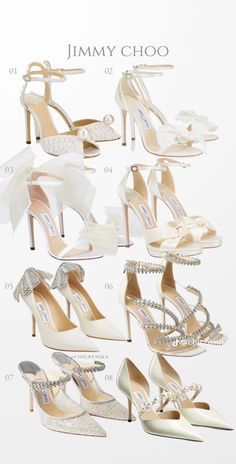 Kasut Pengantin, Bridal High Heels, Classic Wedding Shoes, Elegant Shoes Heels, Shoe Hacks, Jimmy Choo Bridal, Fashion Shoes Heels, Cute Shoes Heels, Shoes Heels Classy