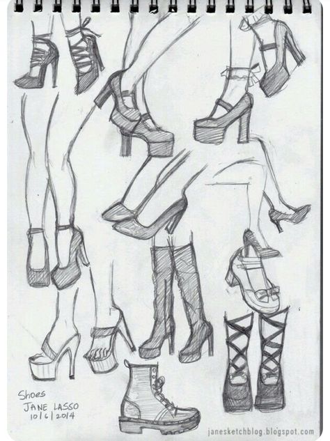 Shoes Reference, Fashion Drawing Sketches, Fashion Drawing Tutorial, Reference Sheet, Easy Drawings Sketches, Fashion Design Drawings, Hand Art Drawing, Art Tutorial, Book Art Drawings