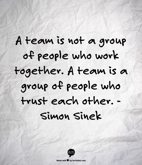 "A team is not a group of people who work together. A team is a group of people who trust each other." Teamwork Quotes, John Maxwell, Life Quotes Love, Writing Quotes, Leadership Quotes, Work Quotes, Titanic, The Words, Great Quotes